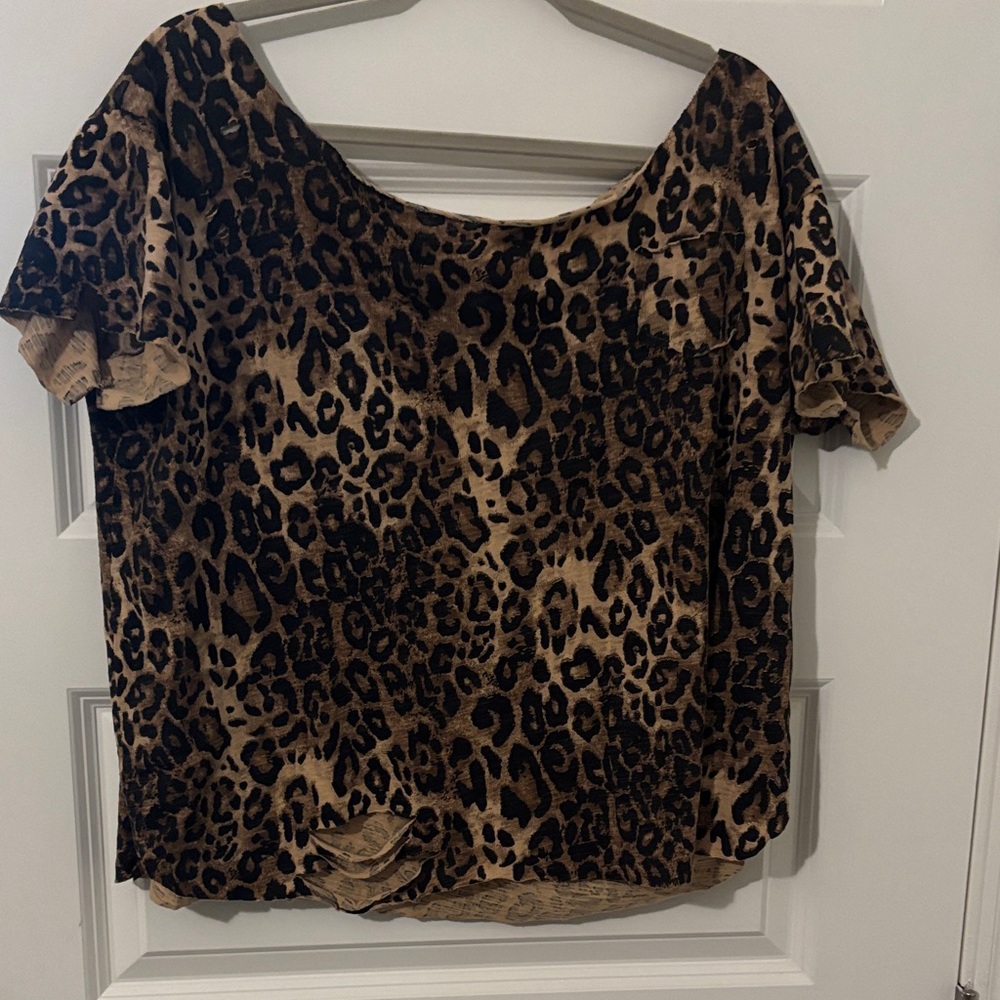 A Rare Bird Leopard Print Women's Top